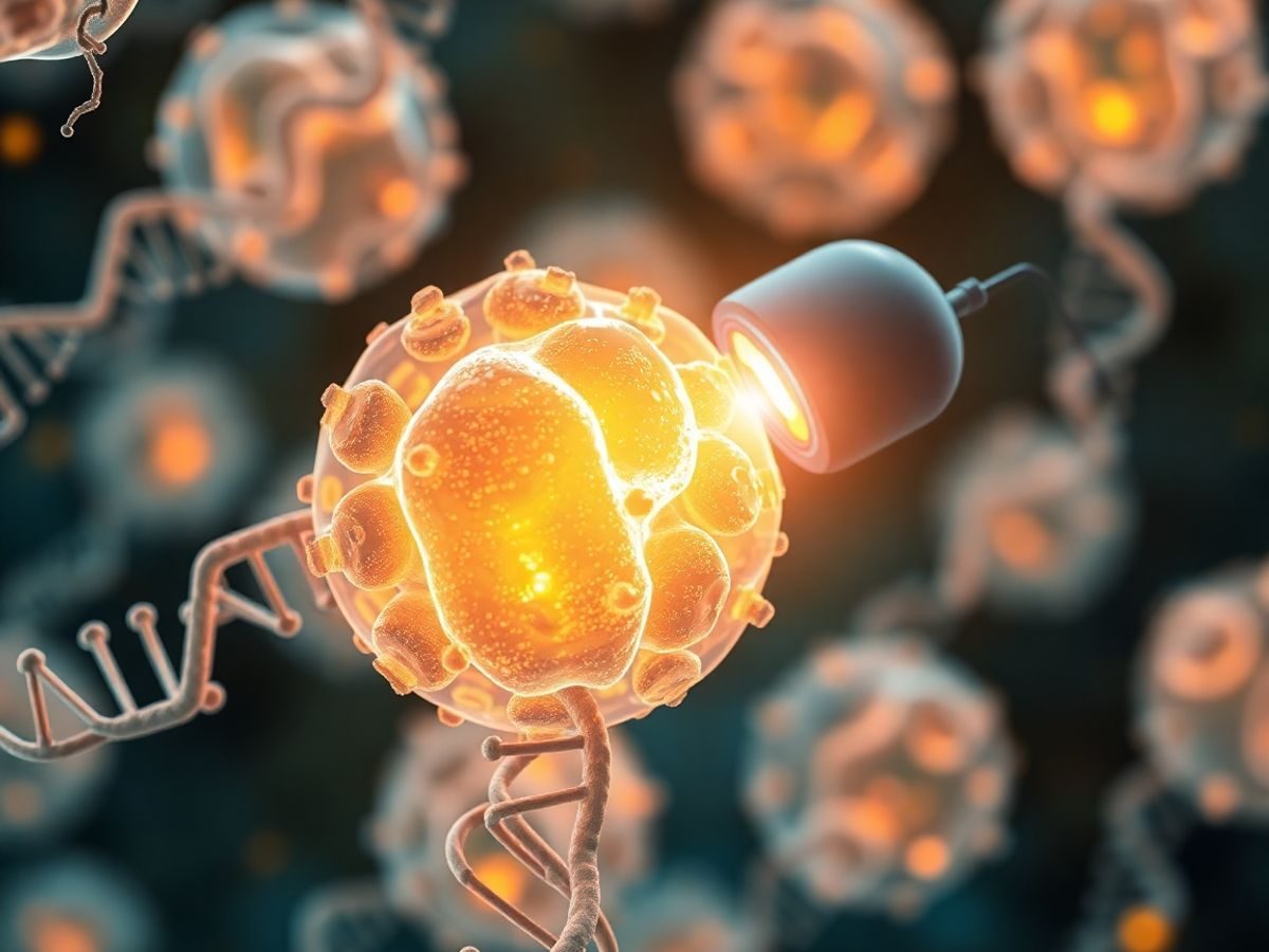 Celule sănătoase, ADN și tratament inovator cancer.